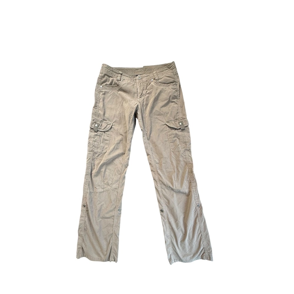 KUHL Cargo Roll Up Convertible Hiking Pants Womens size 6 regular Brown